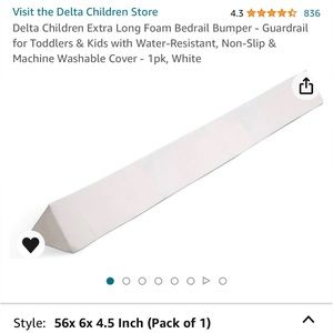 NWT | Foam bedrail bumper, extra long